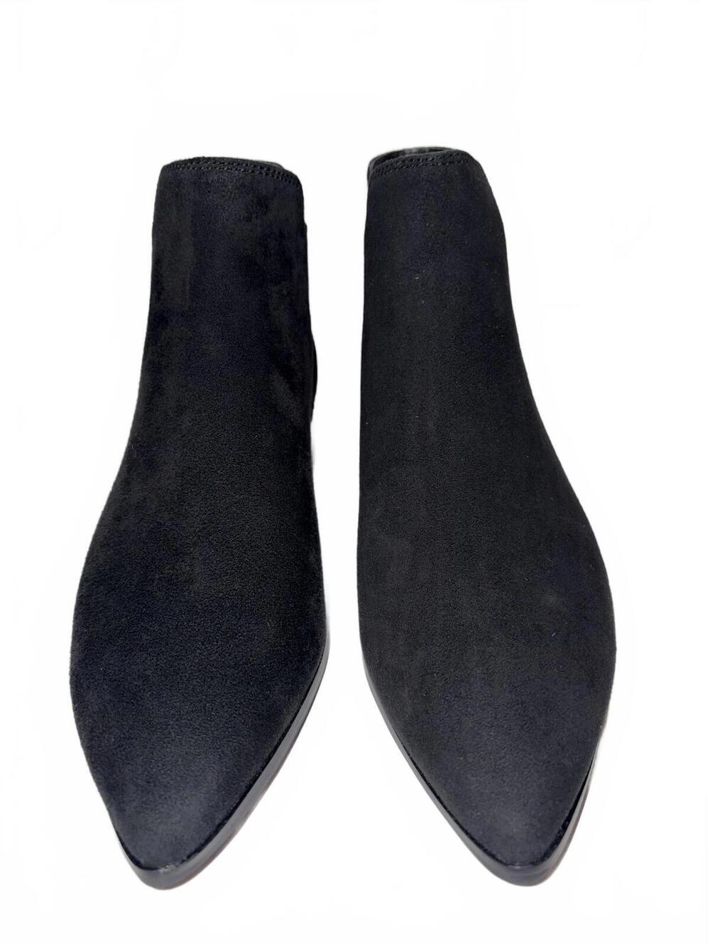 NIB Cole Haan Hara Suede Chelsea Booties Black Pointed Toe - Women’s 6.5B